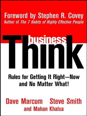 cover image of businessThink: Rules for Getting It Right--Now, and No Matter What!